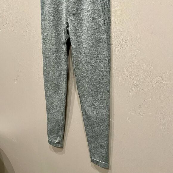 Gymshark High-Waisted Green Marled Crop Leggings - Size: Small - Picture 3 of 6